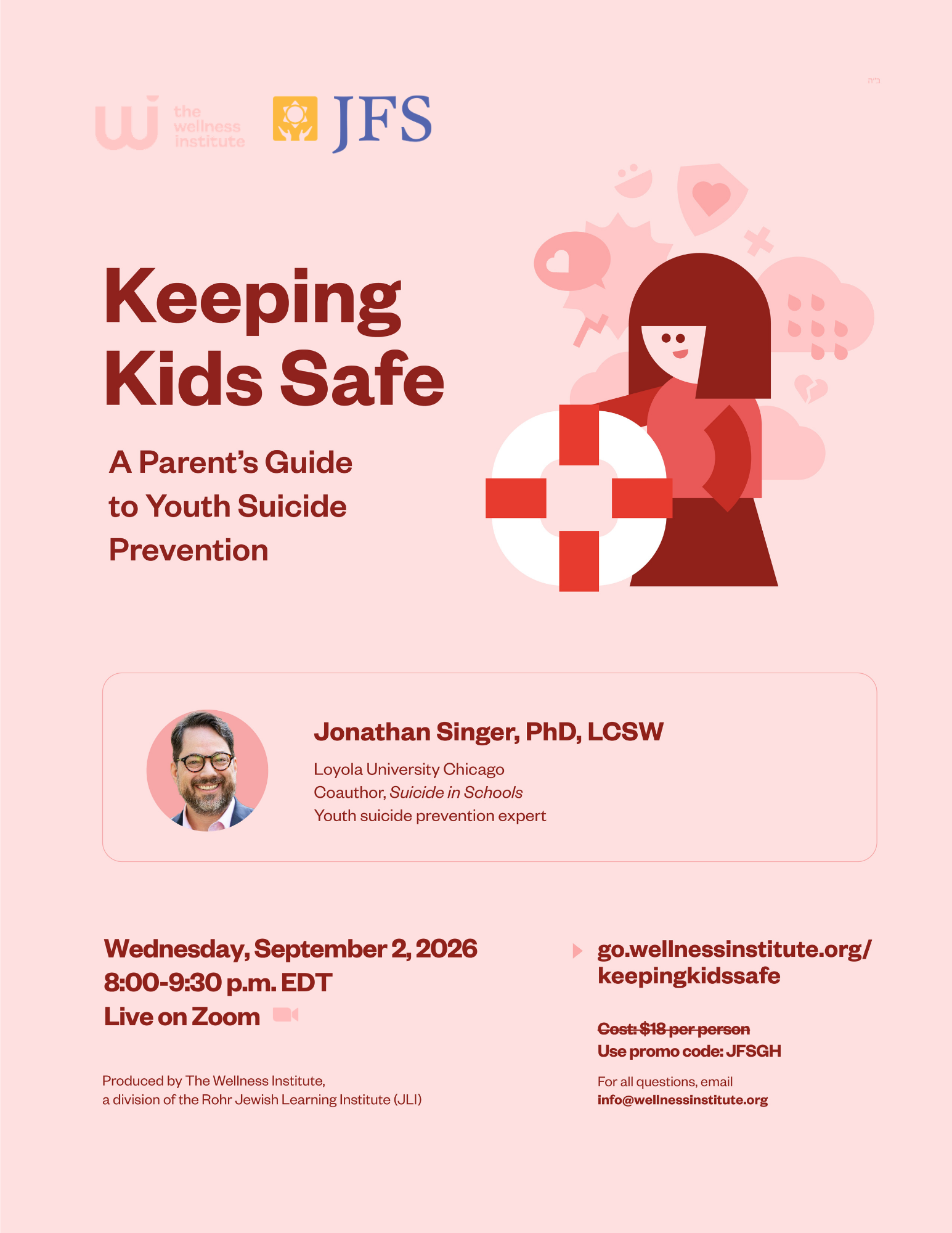 Keeping Kids Safe with event details listed in the image