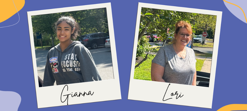 Volunteer Spotlight_Gianna and Lori 2-2026 Anja Rosenberg Kosher Food Pantry volunteers Gianna and Lori are shown here in smiling outdoor headshots.